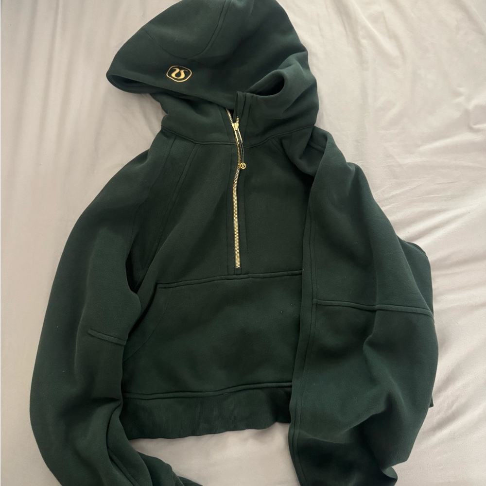 Lululemon Scuba Oversized Half- Zip Hoodie Legacy green/Gold Size M/L